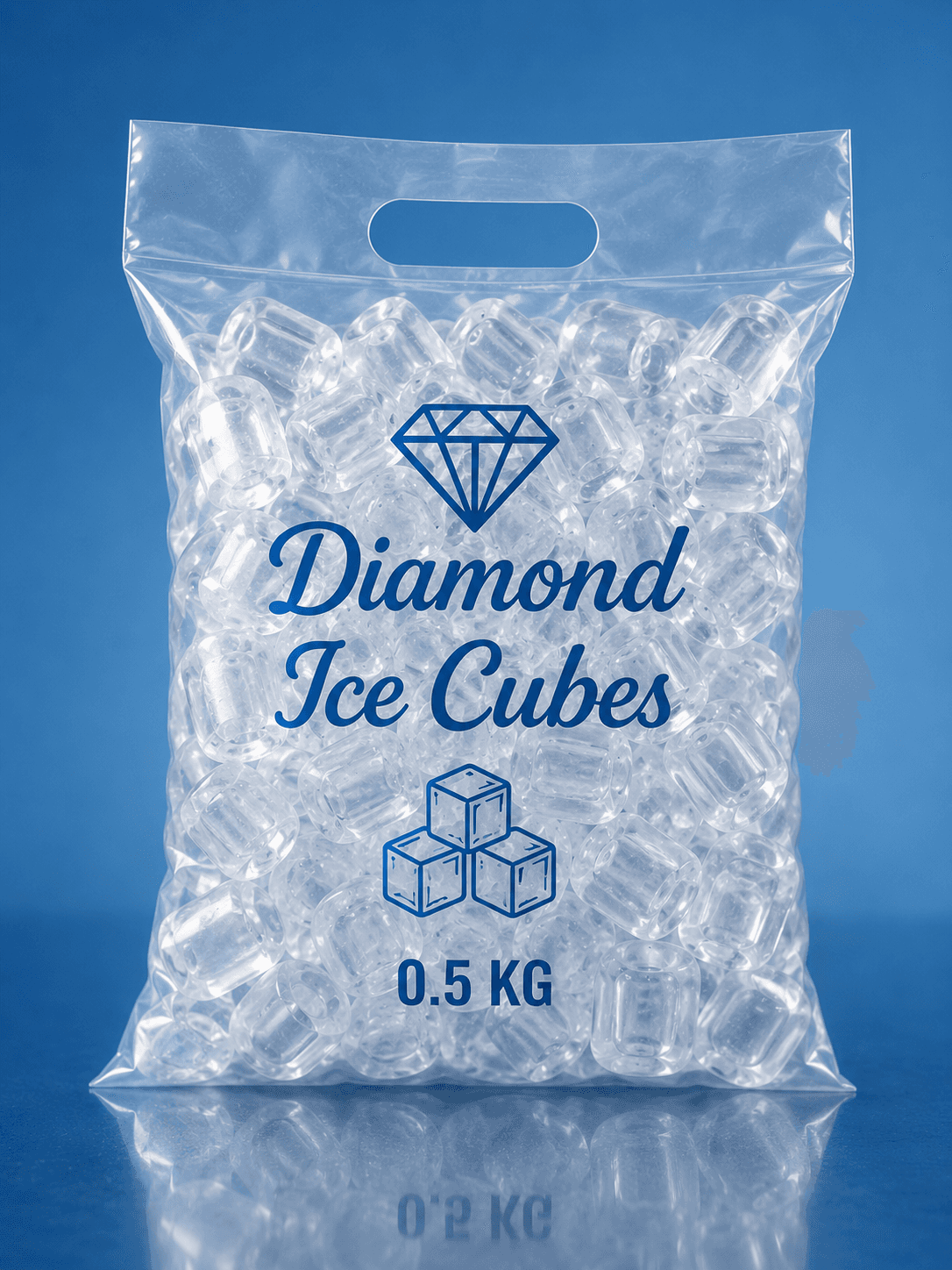 Diamond Ice Cubes 0.5kg Bag